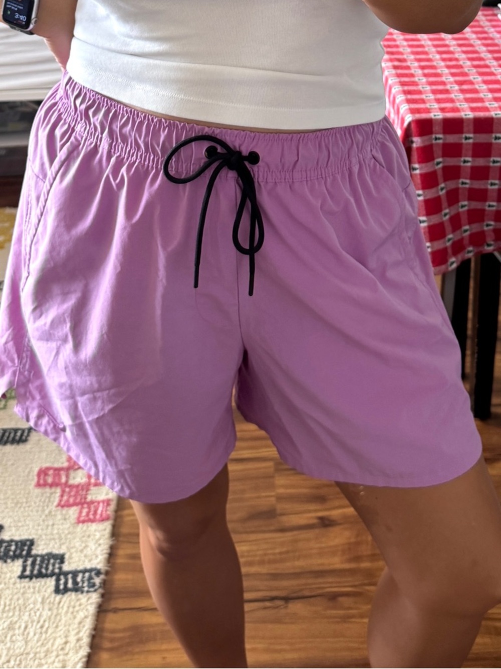 Nike Men's Lavender Dri-Fit Unlined 5” Versatile Athletic Drawstring Shorts L